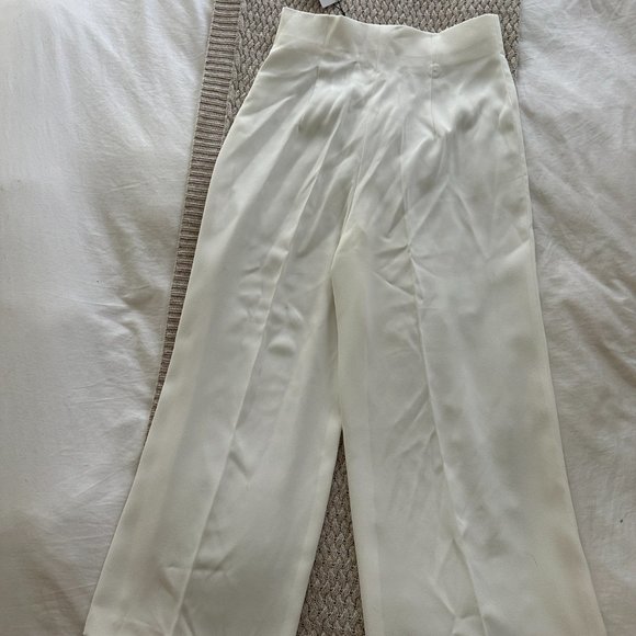 NWT ZARA WHITE TROUSER - Picture 4 of 6